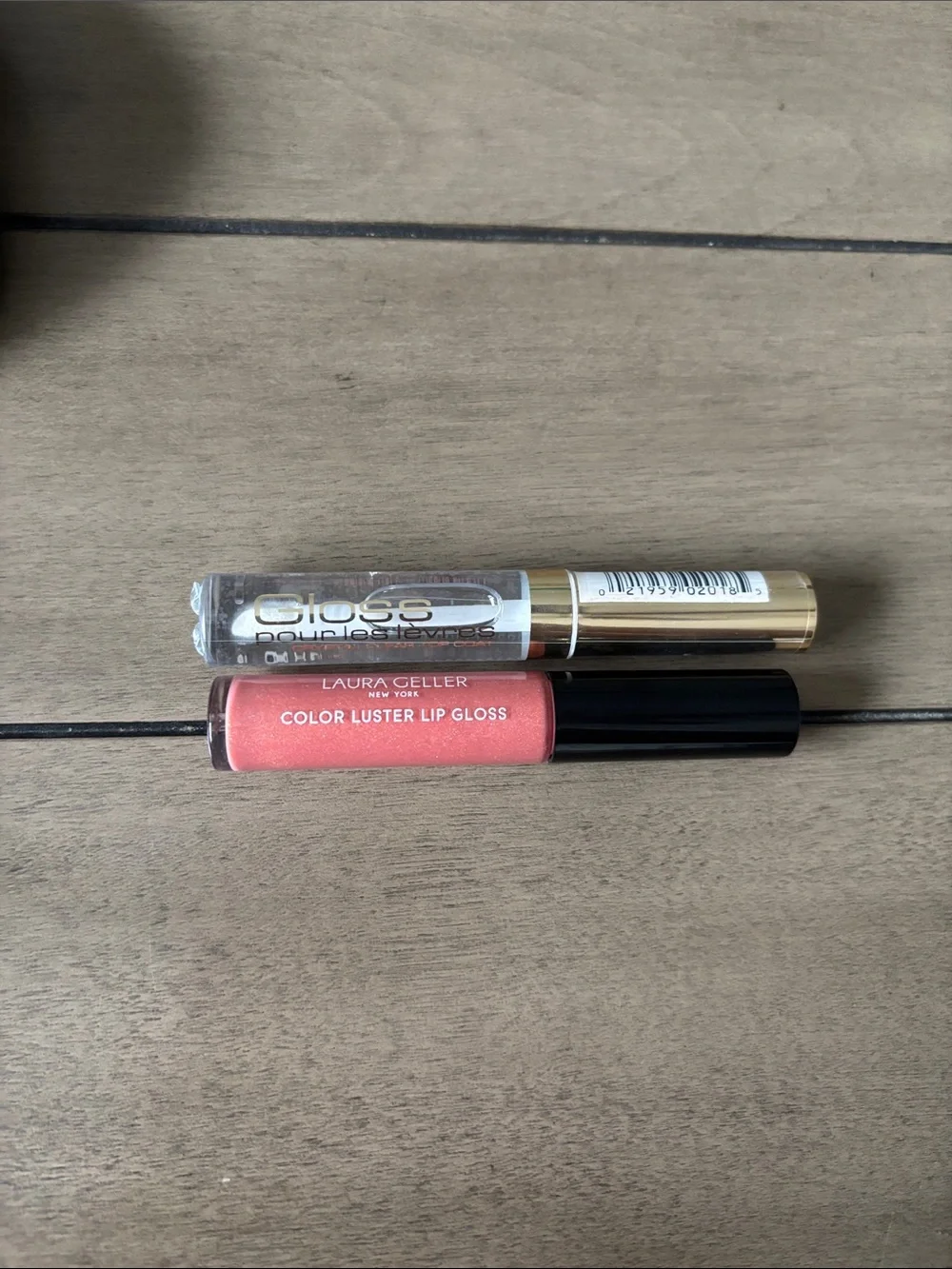 Laura Geller Color Luster Lip Gloss in Coral Pink and Clear Lip Gloss